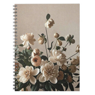 Elegante -geïnspireerde floral soft delicate notitieboek