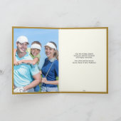 Elegante  geïnspireerde golffoto kerst feestdagen kaart (Binnen)