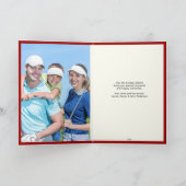 Elegante  geïnspireerde golffoto kerst feestdagen kaart (Binnen)