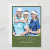 Elegante geïnspireerde golffoto kerst feestdagenkaart (Achterkant)