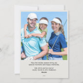 Elegante  geïnspireerde golffoto kerst feestdagenkaart (Achterkant)