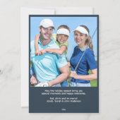 Elegante  geïnspireerde golffoto kerst feestdagenkaart (Achterkant)