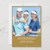 Elegante  geïnspireerde golffoto kerst feestdagenkaart (Achterkant)