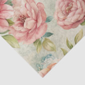 Elegante geïnspireerde roze bloem Ephemera Tissuepapier (Detail)