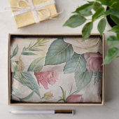 Elegante  geïnspireerde roze bloem Ephemera Tissuepapier (Geschenk)