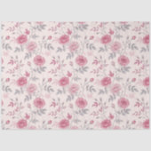 Elegante geïnspireerde roze roos decoupage tissuepapier (Voorkant)