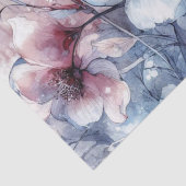 Elegante geïnspireerde Winter Bloemen Decoupage Tissuepapier (Detail)