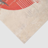 Elegante Geisha in de Rode Zon -  Japanse kunst Tissuepapier (Detail)