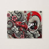 Elegante Geisha kunstwerkpuzzel Legpuzzel (Horizontaal)