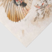 Elegante geisha met traditionele paraplu tissuepapier (Detail)