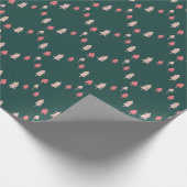 Elegante gekartelde kerstbomen inpakpapier (Hoek)
