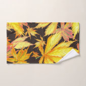Elegante gele bladeren decoratieve opvallende bad handdoek (Handdoek)