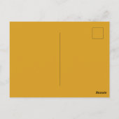 Elegante Gele Blauwe Typografie Neem de Tijd Rust Briefkaart (Achterkant)