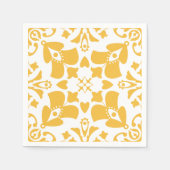 Elegante gele bloem Chic Paaszondag Brunch Servet (Voorkant)