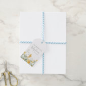 Elegante Gele Bloemcadeaubijlage Cadeaulabel (Met Touw)