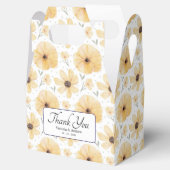 Elegante gele bloemen bedankdoosjes (Geopend)