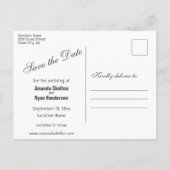 Elegante gele bloemen bruiloft Save the Date Aankondigingskaart (Achterkant)
