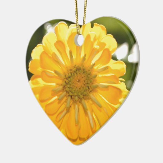 Elegante gele bloemen daisy keramisch ornament (Links)