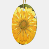 Elegante gele bloemen daisy keramisch ornament (Links)