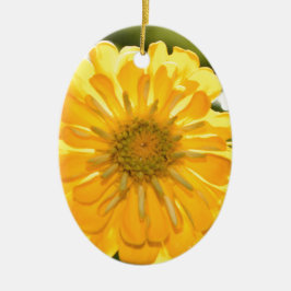 Elegante gele bloemen daisy keramisch ornament