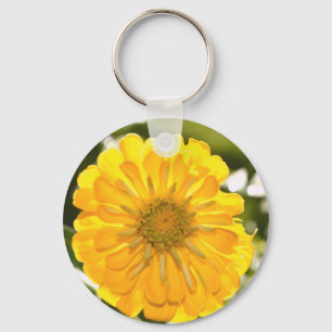 Elegante gele bloemen daisy sleutelhanger