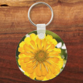 Elegante gele bloemen daisy sleutelhanger (Voorkant)
