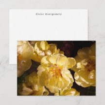 Elegante gele bloemen en aangepaste naam