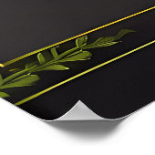 Elegante gele bloemen Trouwtafel Plan Poster (Hoek)