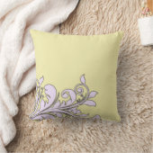 Elegante gele bloemenwervelingen design kussen (Deken)