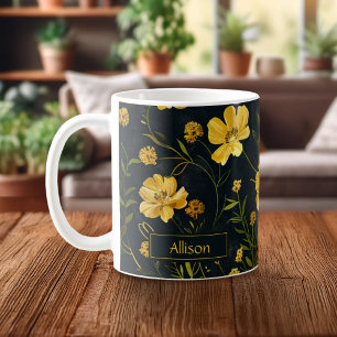Elegante gele boterbloem koffiemok