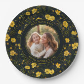 Elegante gele boterbloem Moederdag Papieren Bordje (Voorkant)