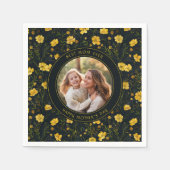 Elegante gele boterbloem Moederdag Servet (Voorkant)