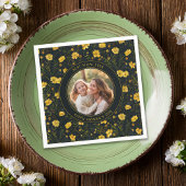 Elegante gele boterbloem Moederdag Servet