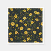 Elegante gele boterbloem patroon partij servet (Voorkant)