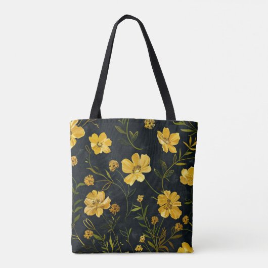 Elegante gele boterbloem tote bag (Achterkant)