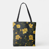 Elegante gele boterbloem tote bag (Achterkant)
