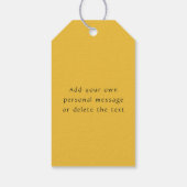 Elegante gele Buttercup Flower Foto Moederdag Cadeaulabel (Achterkant)