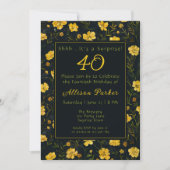 Elegante gele Buttercup Surprise verjaardagsfeestj Kaart (Voorkant)