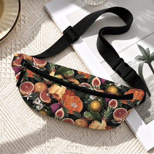 Elegante gele citrus sinaasappels fruit patroonpri heuptasje