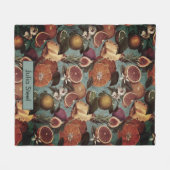 Elegante gele citrus sinaasappels vruchten mint fleece deken (Voorkant (Horizontaal))