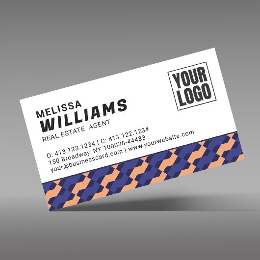 Elegante Gele en Grijze Geometrische Vierkanten Visitekaartje