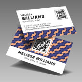 Elegante Gele en Grijze Geometrische Vierkanten Visitekaartje