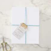 Elegante Gele en Ivoorwitte Rozen Bruiloft Cadeaulabel (Met Touw)