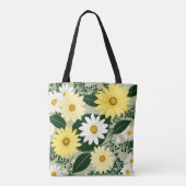 Elegante gele en witte madeliefjes bloemen tote bag (Achterkant)