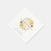 ELEGANTE GELE GOUDEN LOOFKRANS BRUIDSSHOWER SERVET (Hoek)