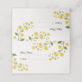 Elegante gele groene wilde bloemen Bloemen Plaatskaartje (Buitenkant ongevouwen)