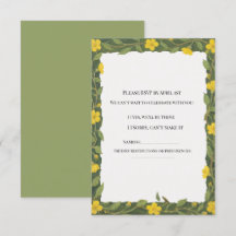 Elegante Gele Groene Wilde Bloemen Bloemig