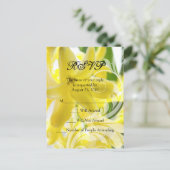 Elegante Gele Hyacint met Witte Swirl RSVP Uitnodiging Briefkaart (Staand voorkant)