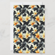 Elegante Gele Lelie Bloemen Scrapbook Papier
