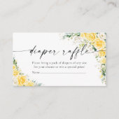 Elegante Gele Luierloterij Informatiekaartje (Voorkant)